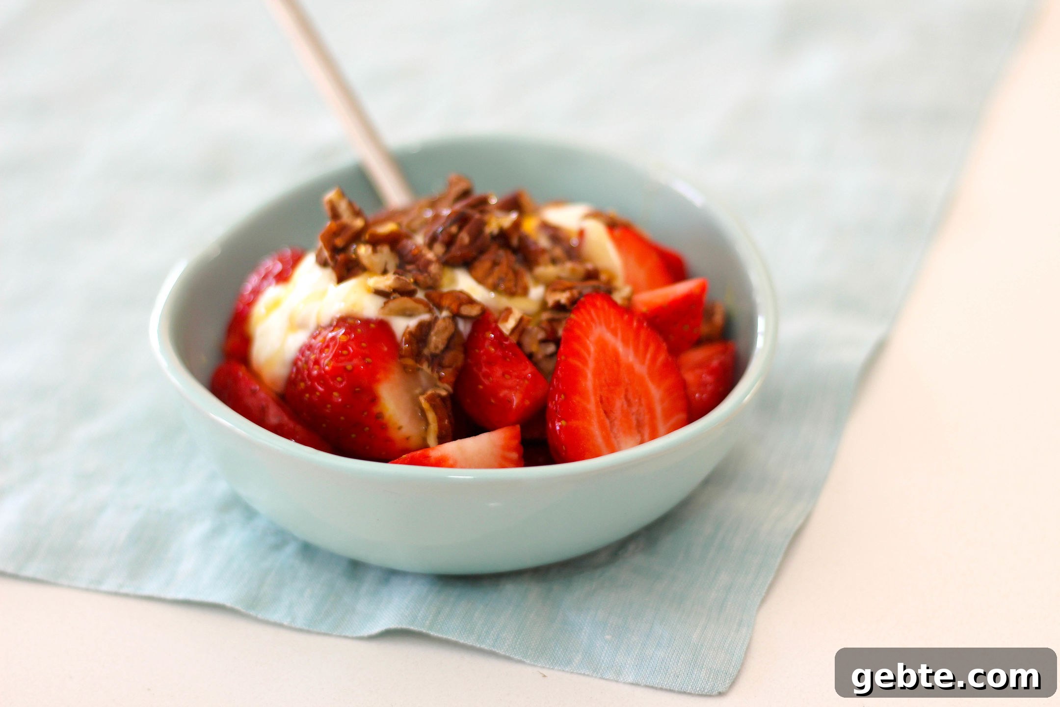 Organic Strawberries with Greek Yoghurt, Honey, Pecans Gluten Free 2-2