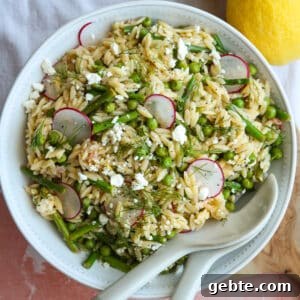 Orzo Salad with Asparagus and Peas