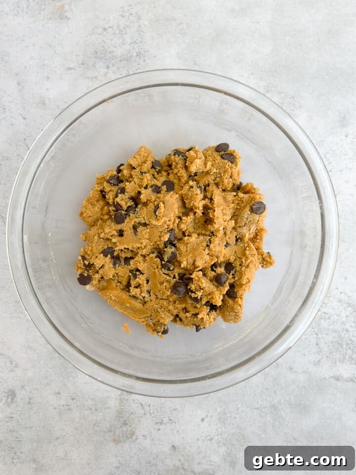 Chewy Pumpkin Chocolate Chip Cookie Recipe for Fall Baking 8 cookie dough done before scooping.