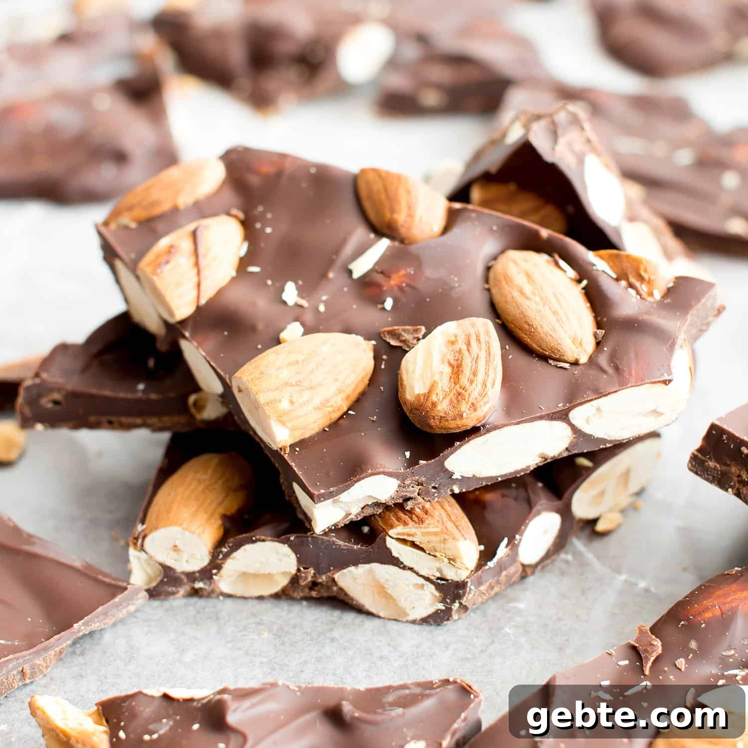 Image for Chocolate Almond Bark - 3 Ingredients!