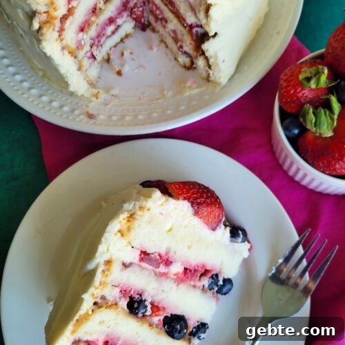 Berry Chantilly Cake: Light Cream Cake with Fresh Berries 13 This Berry Chantilly Cake recipe uses vanilla cake mix, fresh berries, almond flavor, and mascarpone whipped cream frosting for a soft, bakery-style layer cake perfect for spring, Easter, or special occasions.