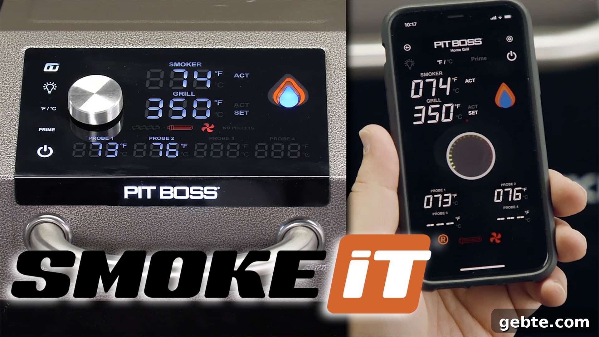 smoker digital display and phone displaying same temperature numbers