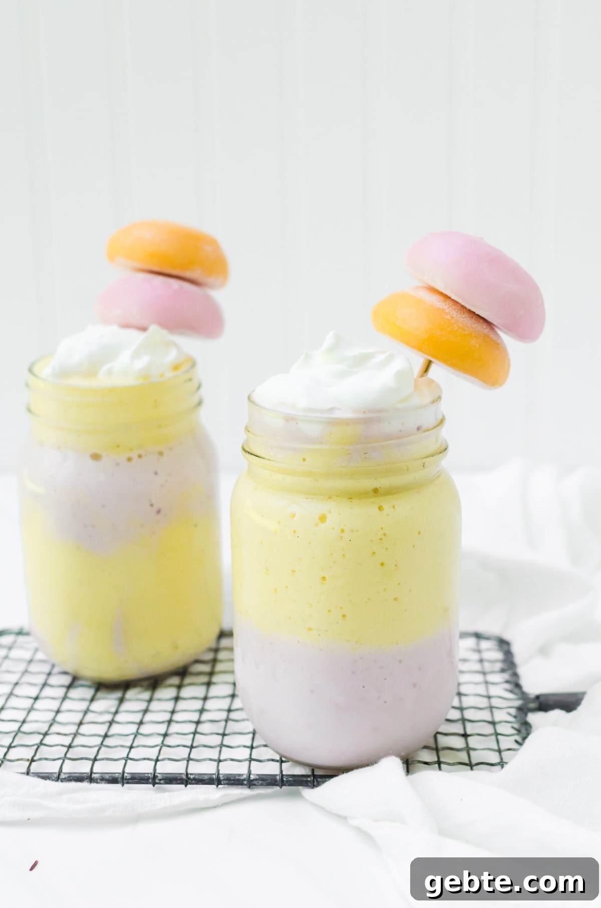There's nothing more fun than a strawberry mango milkshake!