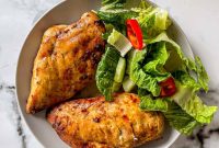 Crispy Air Fryer Frozen Chicken Breasts in 20 Minutes