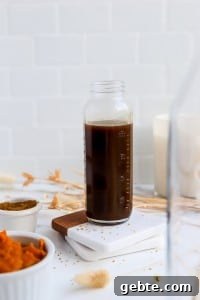 shot of homemade starbucks pumpkin spice syrup recipe