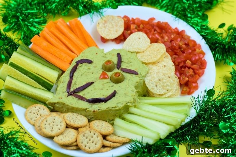 Grinch Face Guacamole