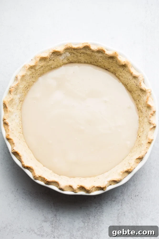 pie crust with a creamy custard