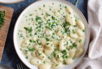 Gnocchi in Creamy Blue Cheese Sauce