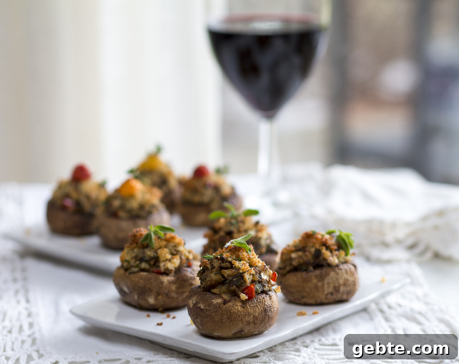 Tuscan stuffed mushrooms