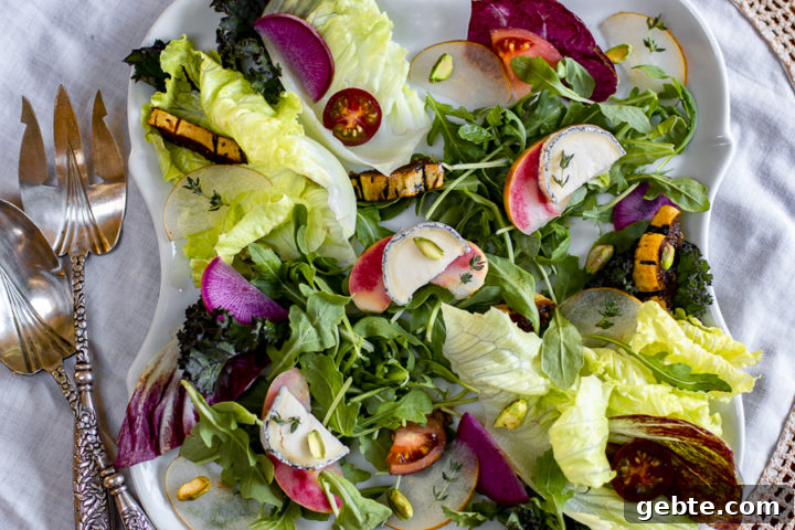 Fall salad with chevre