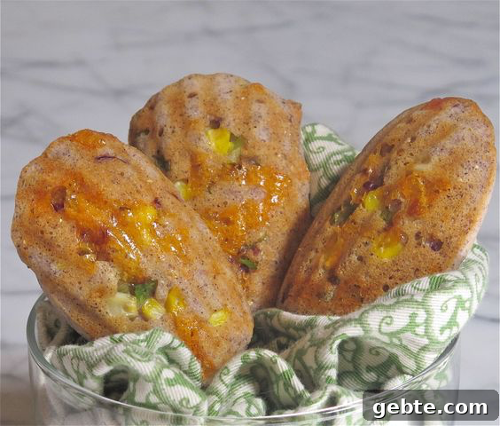 Blue corn madeleines