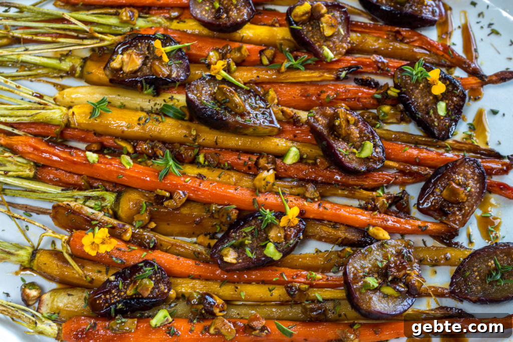 Roasted Carrots with figs
