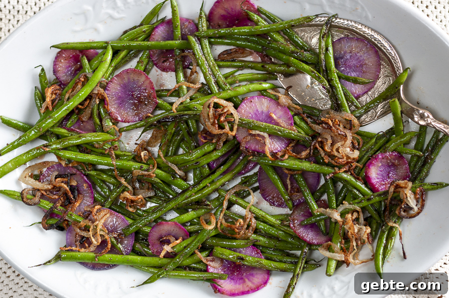 Haricot Vert with radishes