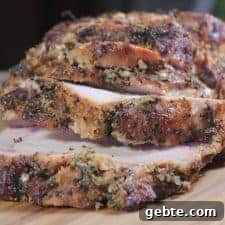 Finished smoked pork loin