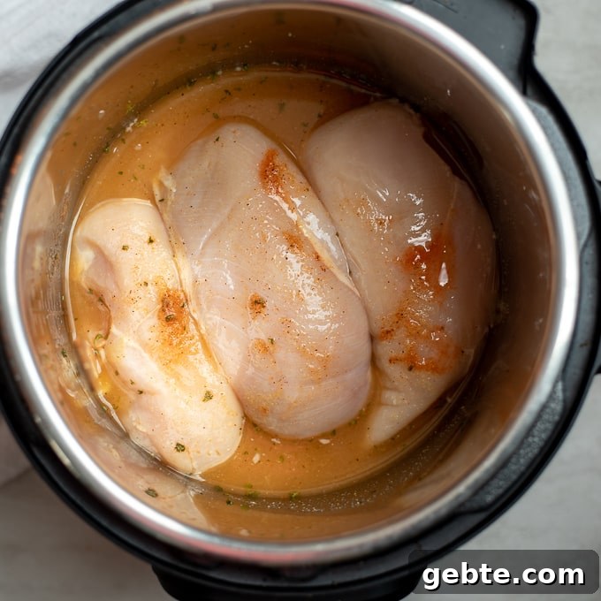 Chicken Breasts in Instant Pot with Buffalo Sauce