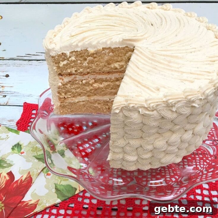 Eggnog Buttercream Cake