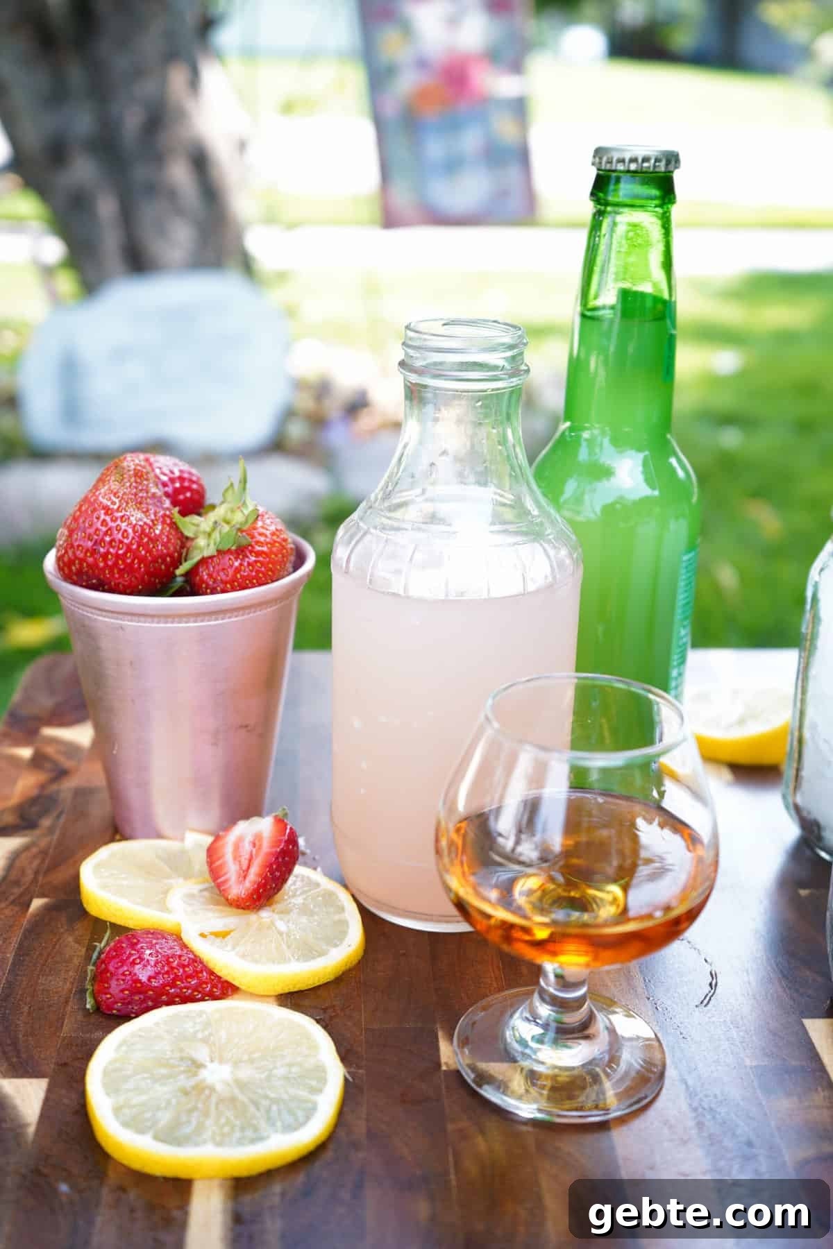 Strawberry Lemonade Kentucky Mule Cocktail 5 bourbon mule ingredients