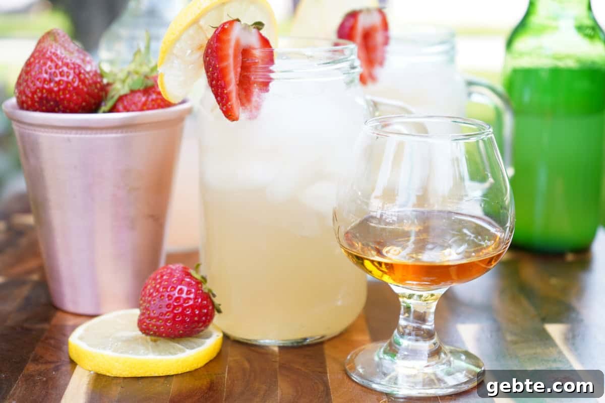 Strawberry Lemonade Kentucky Mule Cocktail 7 bourbon mule with strawberry lemonade