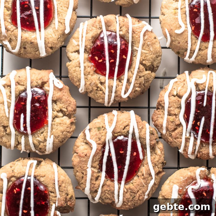 Gluten-Free Thumbprint Cookies with Raspberries and Pistachios 