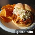 BBQ pulled chicken on slider