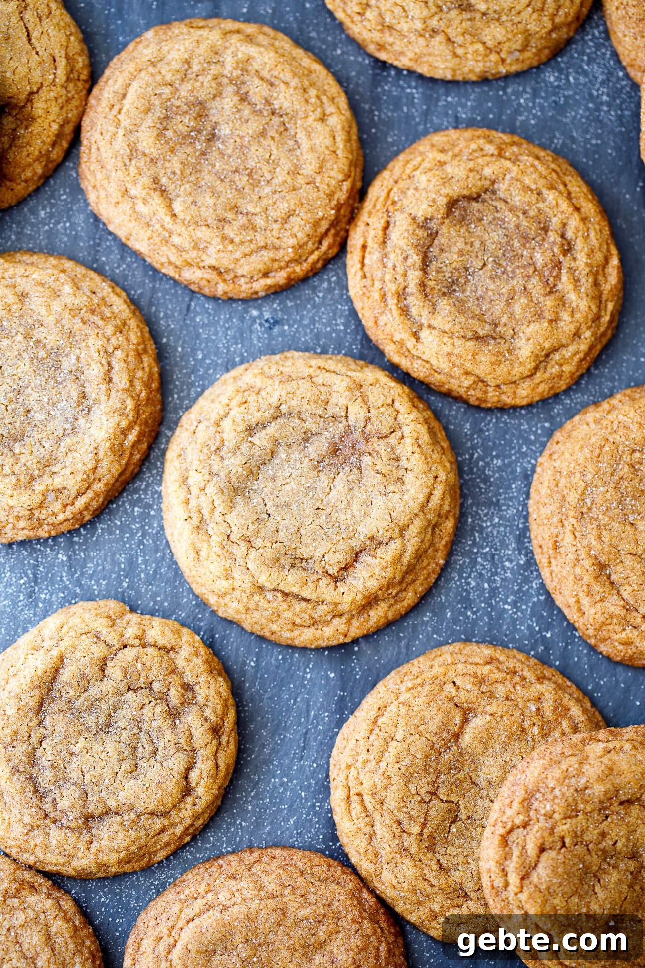 easy chewy holiday cookies on a baking sheet