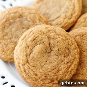Soft Ginger Molasses Cookies Recipe - These melt-in-your-mouth ginger cookies are big, soft and delicious.