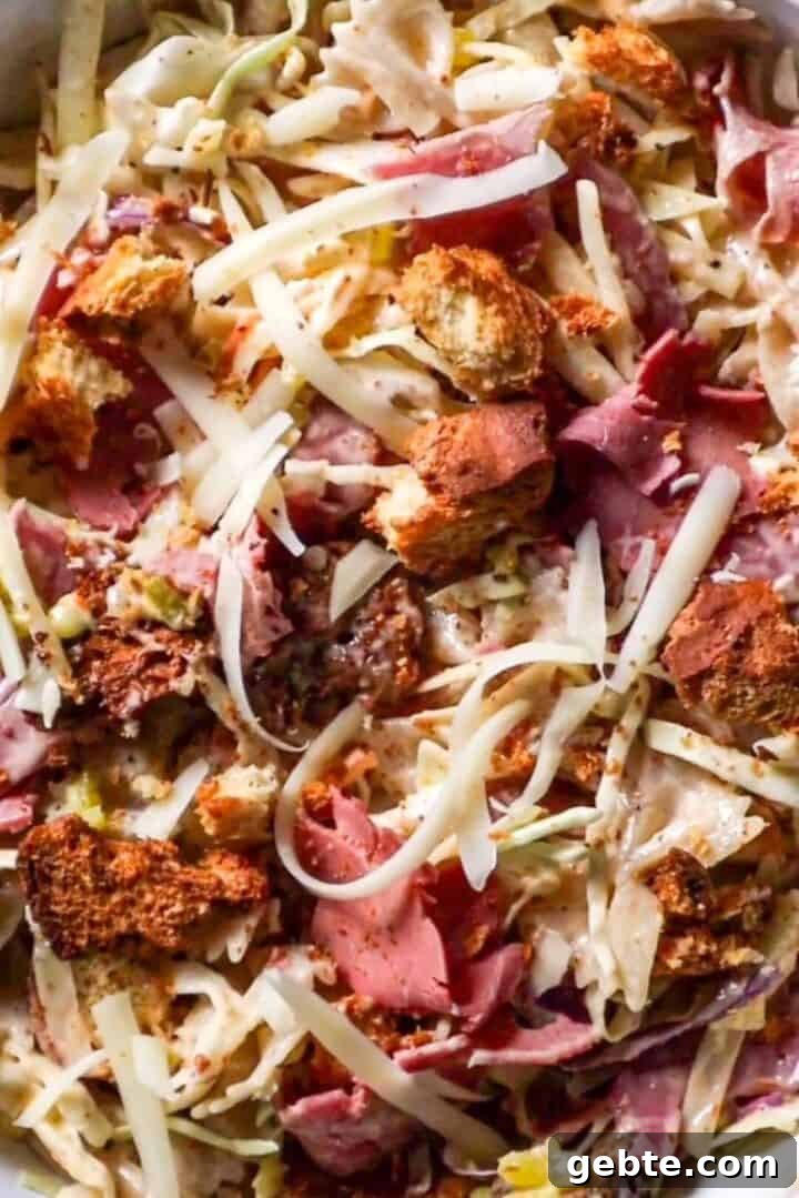Deli Pasta Salad Recipe with Salami, Cheese & Olives 4 corned beef deli pasta salad with thousand island dressing