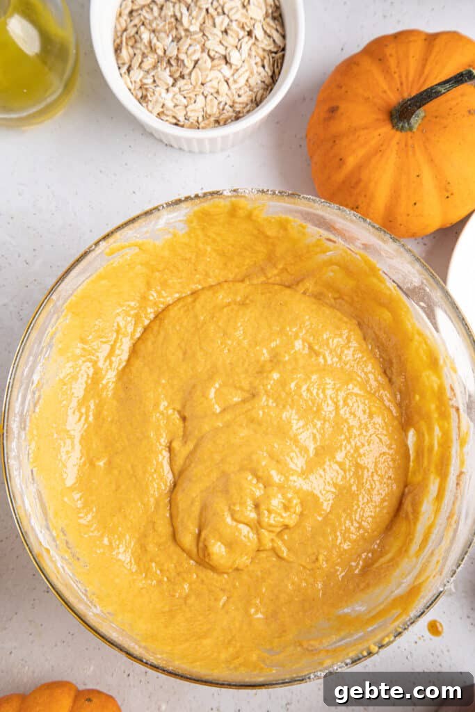 Pumpkin muffin batter