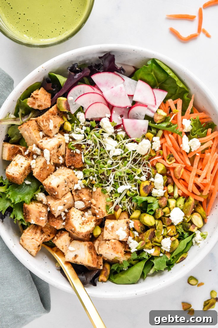 simple spring mix lunch salad
