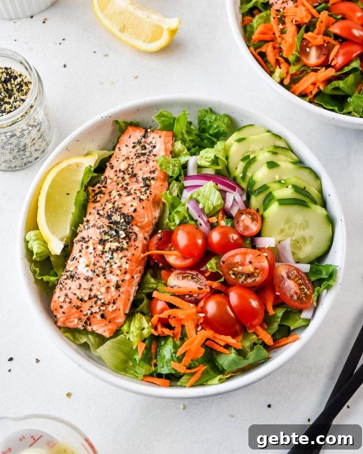 Image for Everything Bagel Baked Salmon Salad Bowls