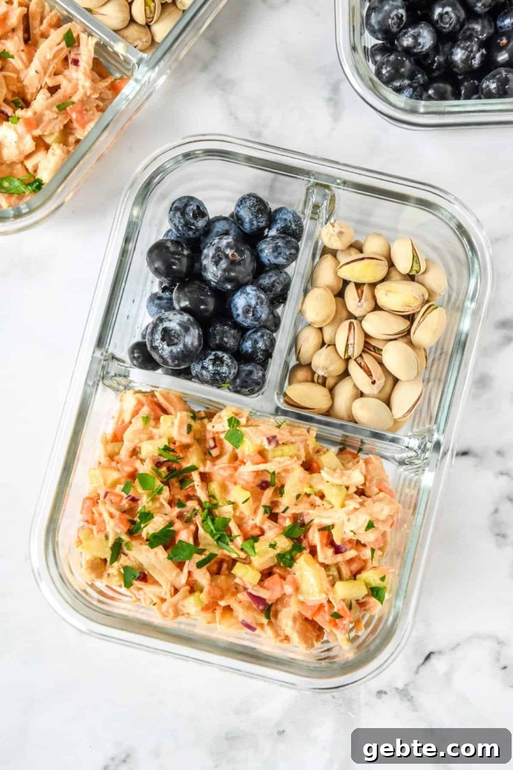 close up of easy buffalo chicken salad