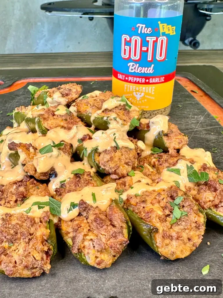 up close with jalapeno poppers and sauce