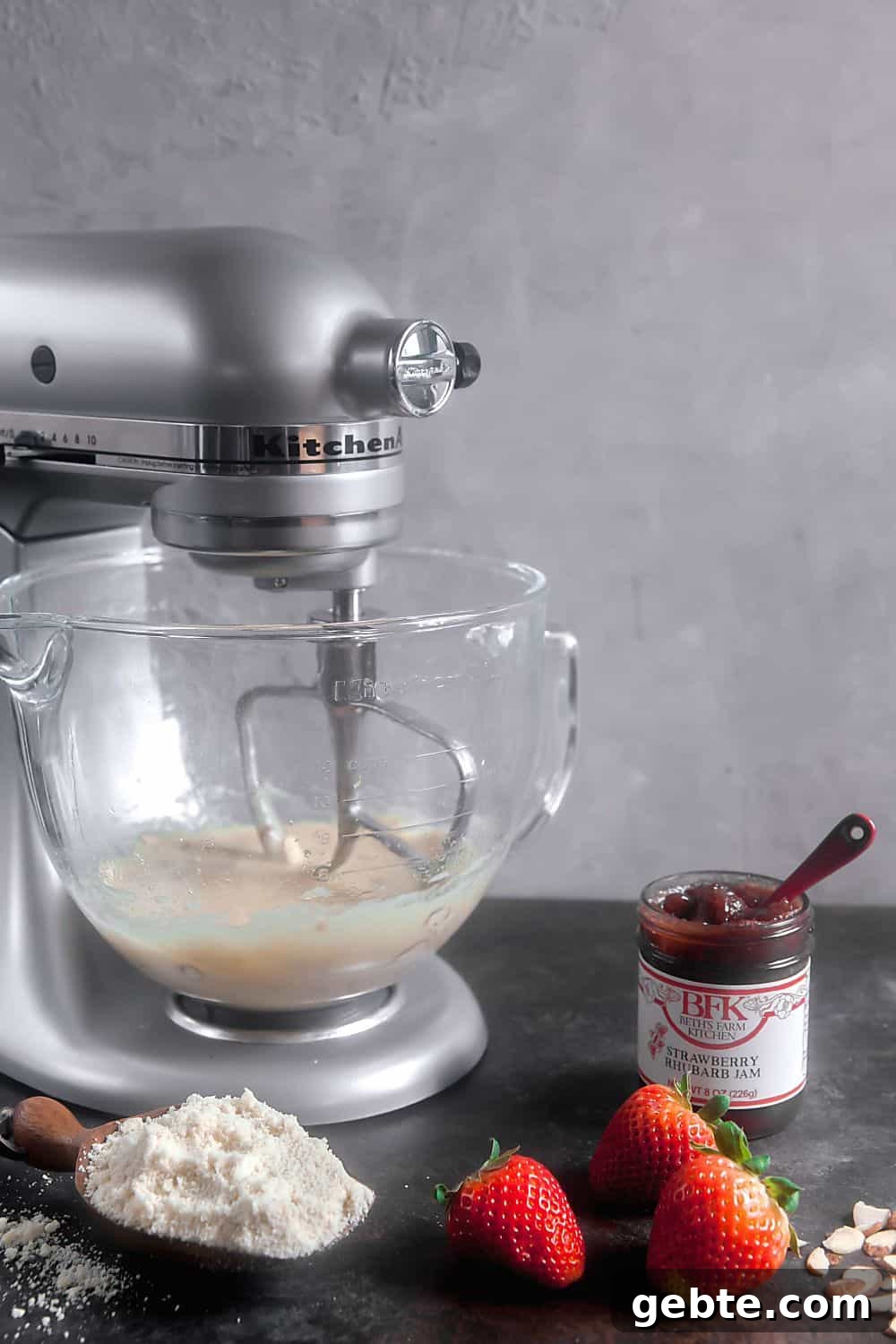 Strawberry-Rhubarb Financiers (Gluten-Free) 3 Kitchen Aid Mixer for Baking