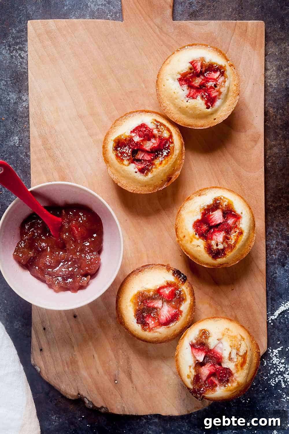 Strawberry-Rhubarb Financiers (Gluten-Free) 5 Gluten Free Strawberry Rhubarb Financiers