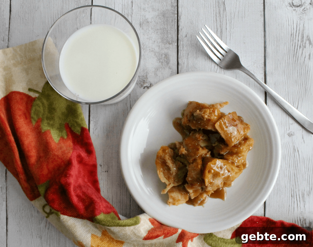Pressure Cooker Caramel Pumpkin Spice Bread Pudding 3 Pressure cooker pumpkin spice bread pudding, ready to serve with caramel
