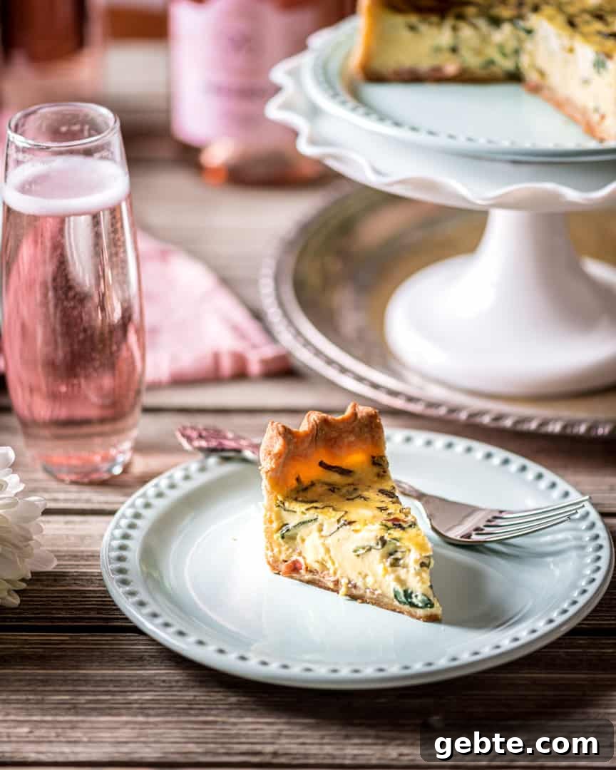 Prosciutto Quiche with Goat Cheese, Spinach and Basil 2 Quiche and Prosecco Rosé Pairing