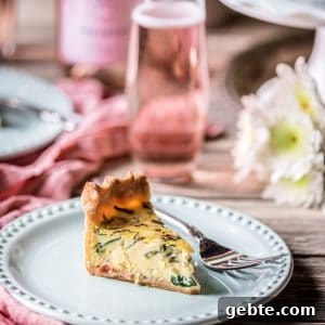Prosciutto Quiche with Goat Cheese, Spinach and Basil 7 Goat Cheese Basil and Prosciutto Quiche
