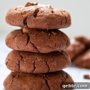 4 baked Gluten Free Chocolate Cookies.