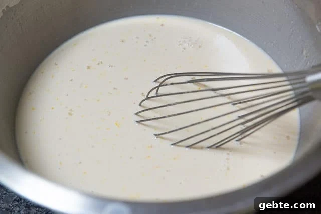 Whisked Custard in a Bowl
