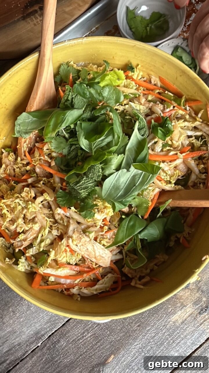 Salad with herbs on top