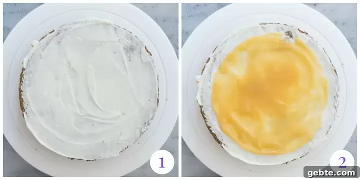 how to assemble cake