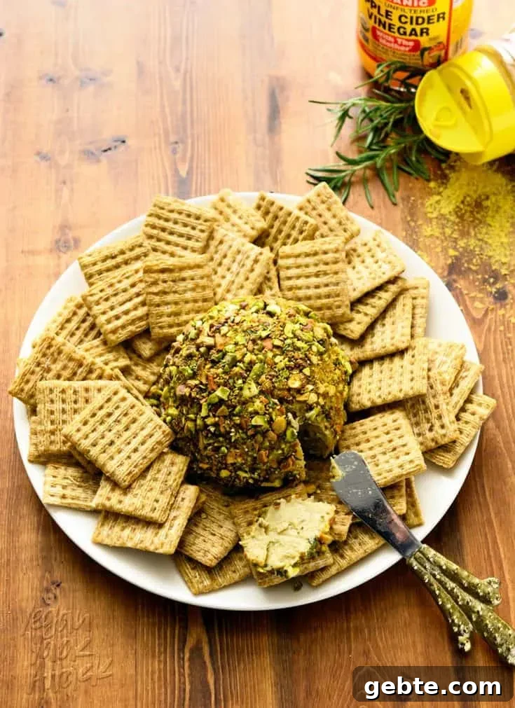 Pistachio-Rosemary Vegan Cheese Ball