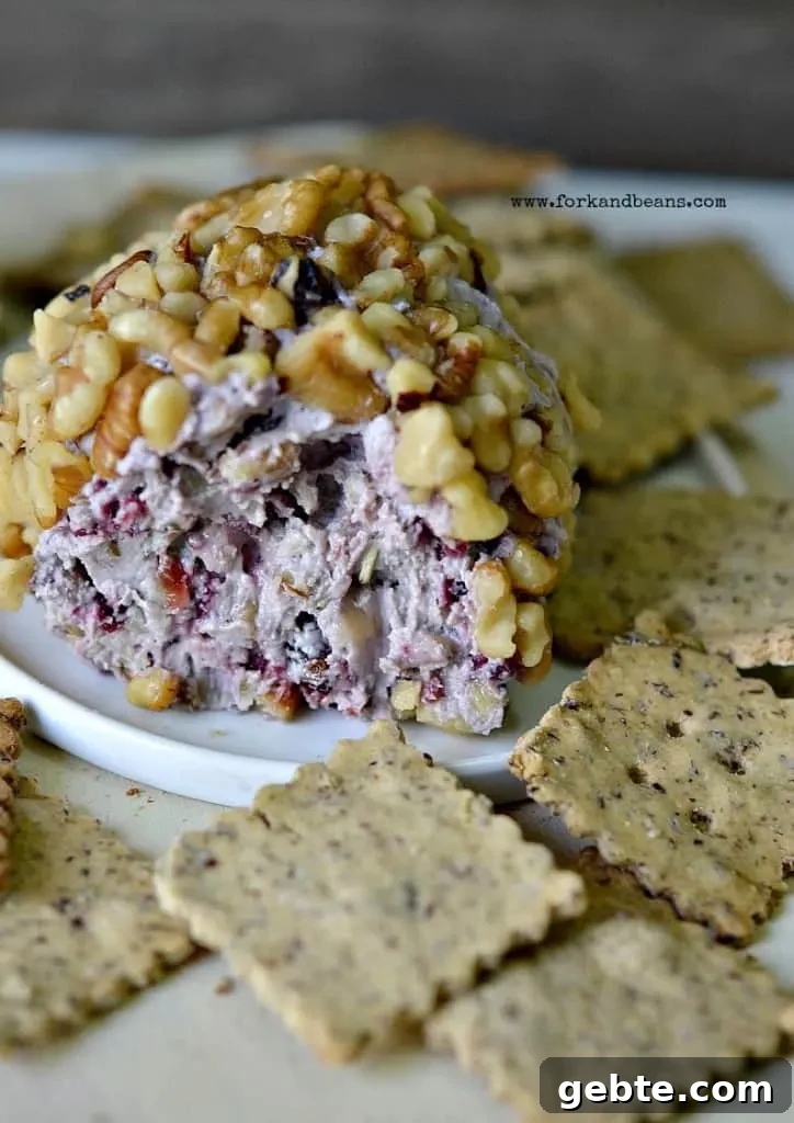 Cranberry Walnut Vegan Cheese Ball