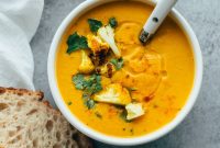 Velvety Roasted Cauliflower Soup with Coconut and Turmeric