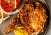 Crispy Pork Chop Sandwich with Tangy Pickles