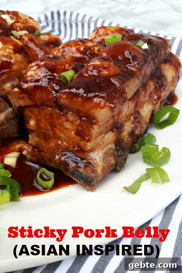 Sticky Pork Belly is an Asian inspired recipe, the meat is super tender and the top is the crispiest (crackling) ever Sticky Pork Belly (Asian Inspired)