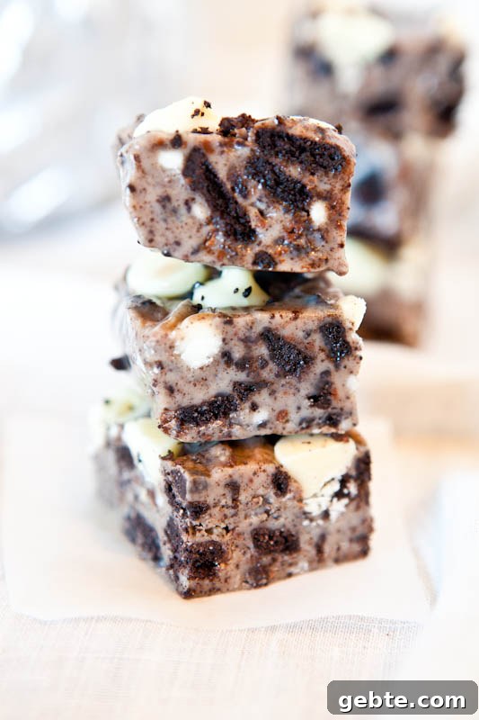 White Chocolate Cookies & Cream Fudge