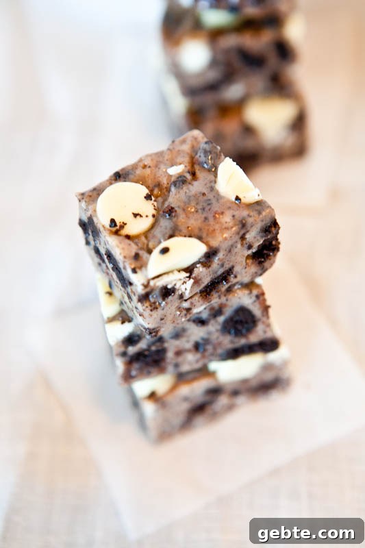 White Chocolate Cookies & Cream Fudge