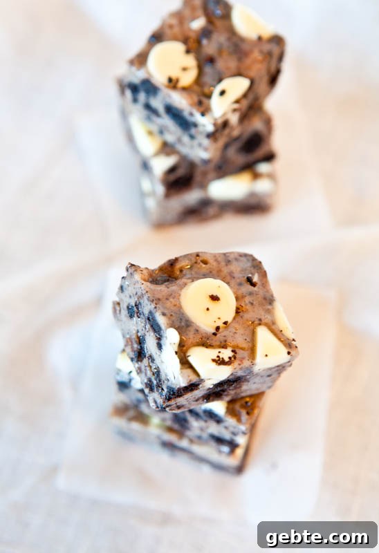 White Chocolate Cookies & Cream Fudge
