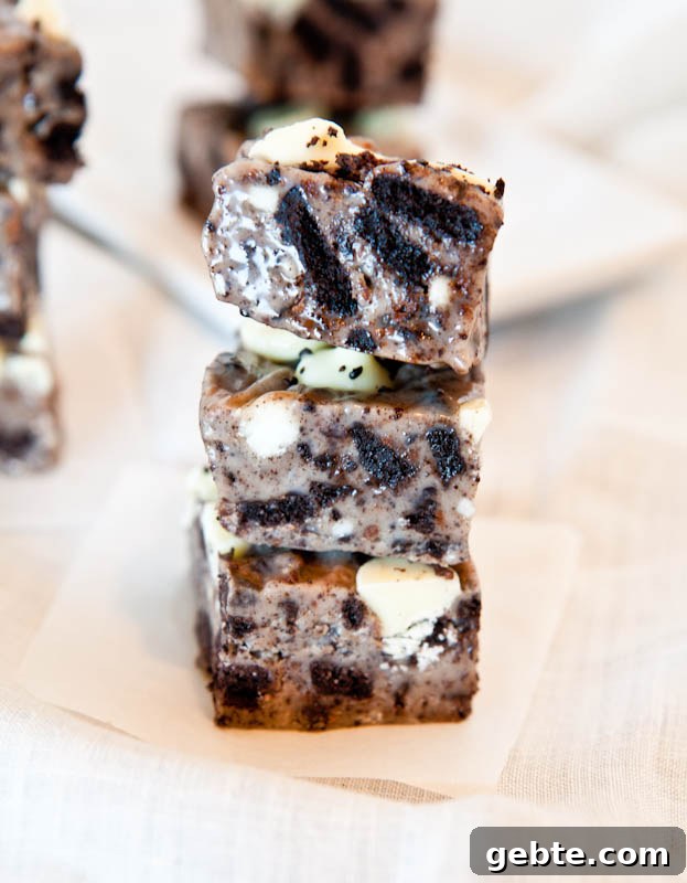 White Chocolate Cookies & Cream Fudge